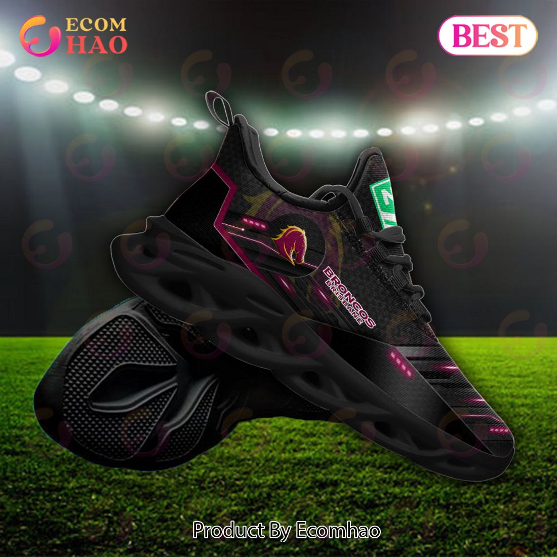 NRL Brisbane Broncos Custom Name 2023 New Max Soul Shoes V3 NRL Brisbane Broncos Custom Name 2023 New Max Soul Shoes V3