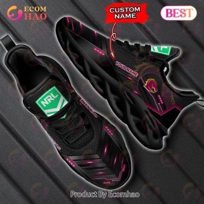 NRL Brisbane Broncos Custom Name 2023 New Max Soul Shoes V3