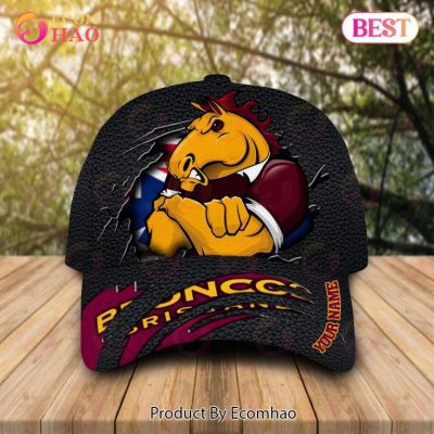 NRL Brisbane Broncos Custom Name Mascot Classic Cap V2