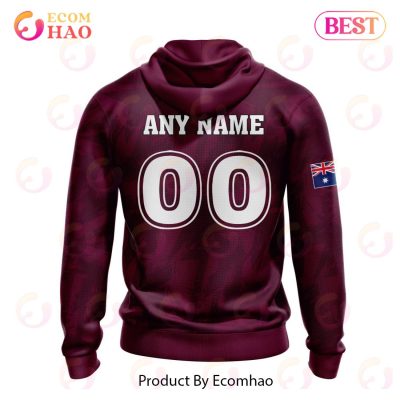 NRL Brisbane Broncos Custom Name Number Scratch Pullover Hoodie V3