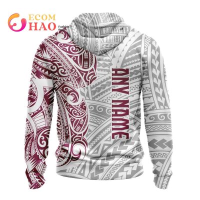 NRL Brisbane Broncos Custom Name Indigenous Pullover Hoodie V10