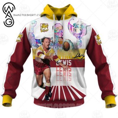 NRL Brisbane Broncos Wally Lewis No 6 Pullover Hoodie
