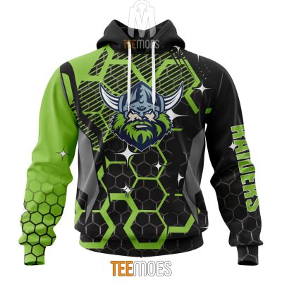 NRL Canberra Raiders Custom Name Number MotoCross Style Pullover Hoodie
