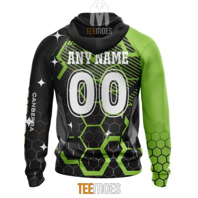 NRL Canberra Raiders Custom Name Number MotoCross Style Pullover Hoodie