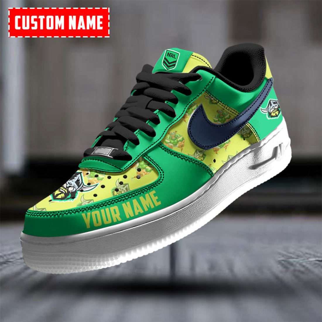 NRL Canberra Raiders Custom Name Special Edition Air Force 1 Sneakers NRL Canberra Raiders Custom Name Special Edition Air Force 1 Sneakers