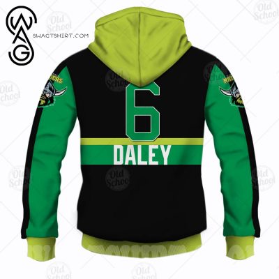 NRL Canberra Raiders Laurie Daley No 6 Pullover Hoodie V5