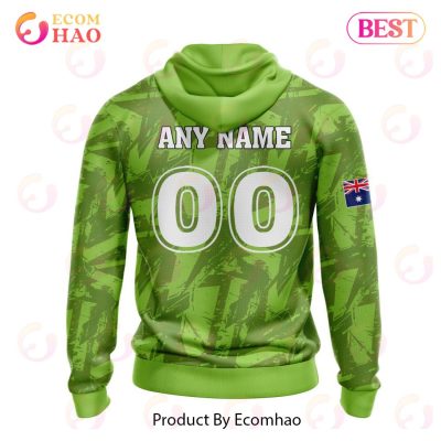 NRL Canberra Raiders Custom Name Number Flag Scratch Pullover Hoodie