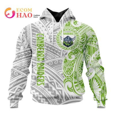 NRL Canberra Raiders Custom Name Indigenous Pullover Hoodie