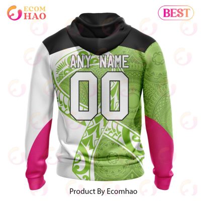 NRL Canberra Raiders Custom Name Number Fight Cancer Pullover Hoodie