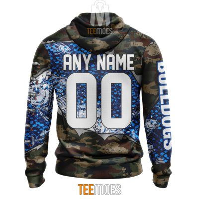 NRL Canterbury-Bankstown Bulldogs Custom Name Number Special Camo Fishing Pullover Hoodie