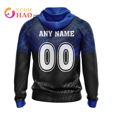 NRL Canterbury-Bankstown Bulldogs Custom Name Number Polynesian Pullover Hoodie