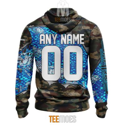 NRL Cronulla-Sutherland Sharks Custom Name Number Special Camo Fishing Pullover Hoodie