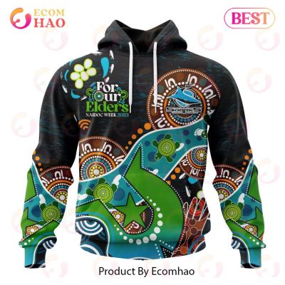 NRL Cronulla-Sutherland Sharks Custom Name Number Special Design NAIDOC Pullover Hoodie