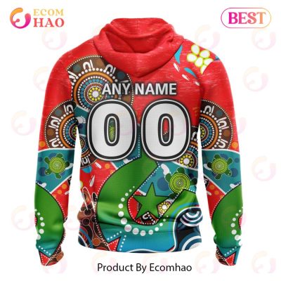NRL Dolphins Custom Name Number NAIDOC Week For Our Elders Pullover Hoodie