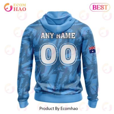 NRL Gold Coast Titans Custom Name Number Flag Scratch Pullover Hoodie