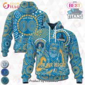NRL Gold Coast Titans Custom Name Number Special NAIDOC Man Pullover Hoodie