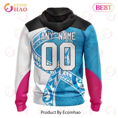 NRL Gold Coast Titans Custom Name Number Fight Cancer Pullover Hoodie