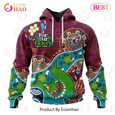 NRL Manly Warringah Sea Eagles Custom Name Number Special Design NAIDOC Pullover Hoodie