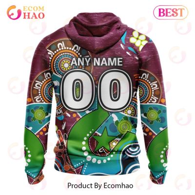 NRL Manly Warringah Sea Eagles Custom Name Number Special Design NAIDOC Pullover Hoodie