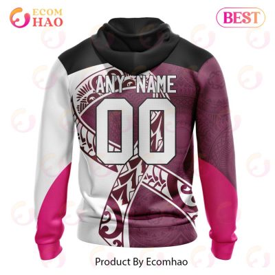 NRL Manly Warringah Sea Eagles Custom Name Number Fight Cancer Pullover Hoodie