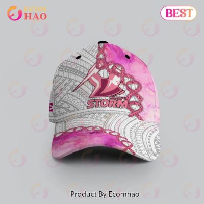 NRL Melbourne Storm Custom Name Fight Cancer Pink Classic Cap