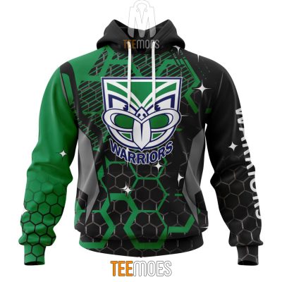 NRL New Zealand Warriors Custom Name Number MotoCross Style Pullover Hoodie