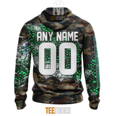 NRL New Zealand Warriors Custom Name Number Special Camo Fishing Pullover Hoodie