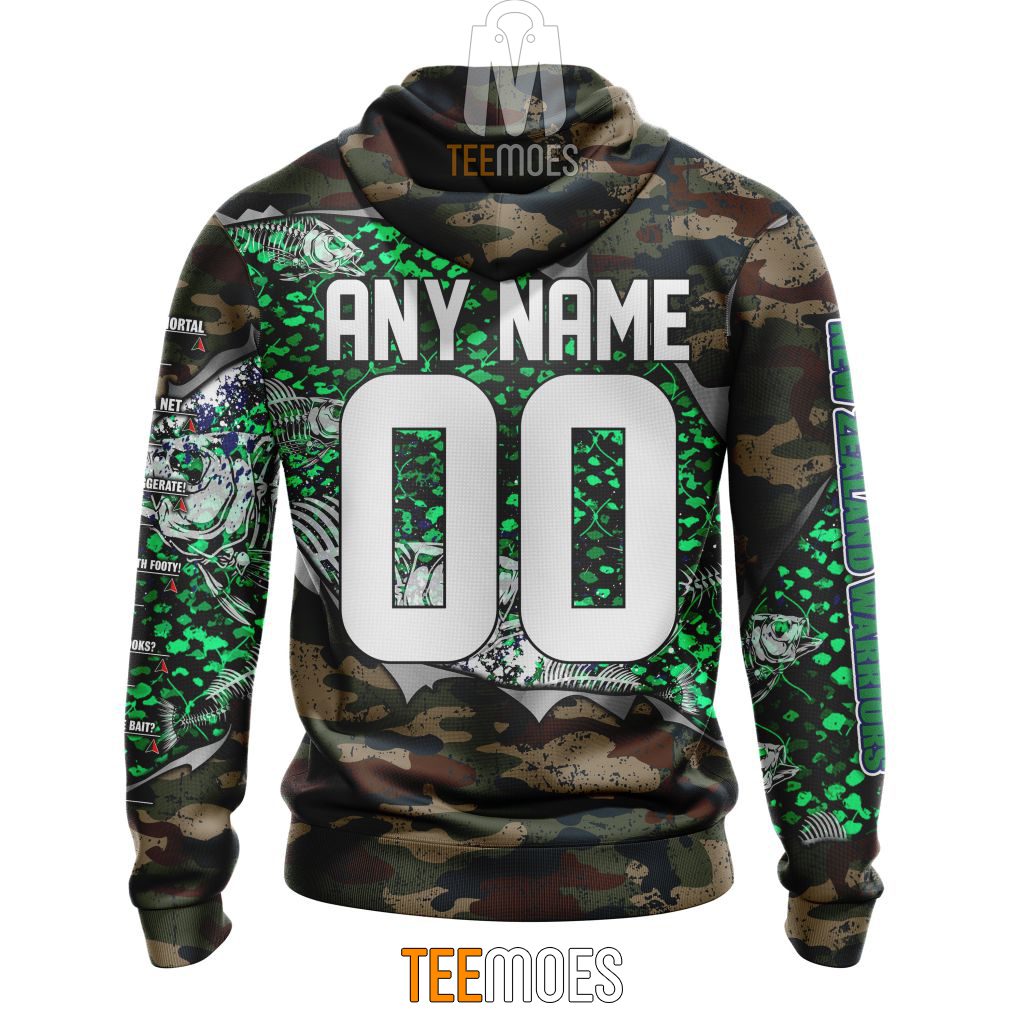NRL New Zealand Warriors Custom Name Number Special Camo Fishing Pullover Hoodie NRL New Zealand Warriors Custom Name Number Special Camo Fishing Pullover Hoodie