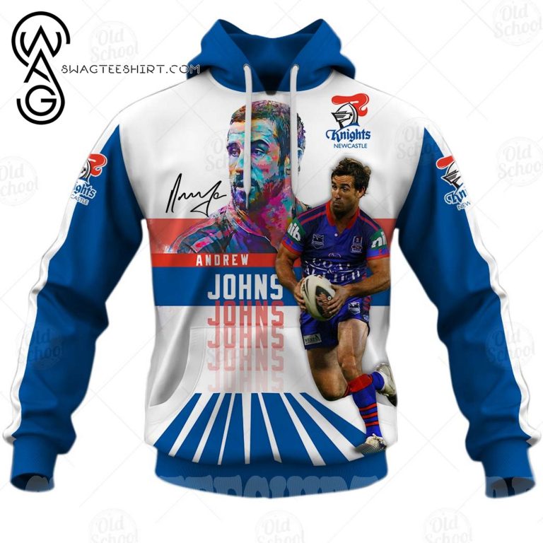NRL Newcastle Knights Custom Name Number Andrew Johns #7 Pullover Hoodie V2 NRL Newcastle Knights Custom Name Number Andrew Johns #7 Pullover Hoodie V2