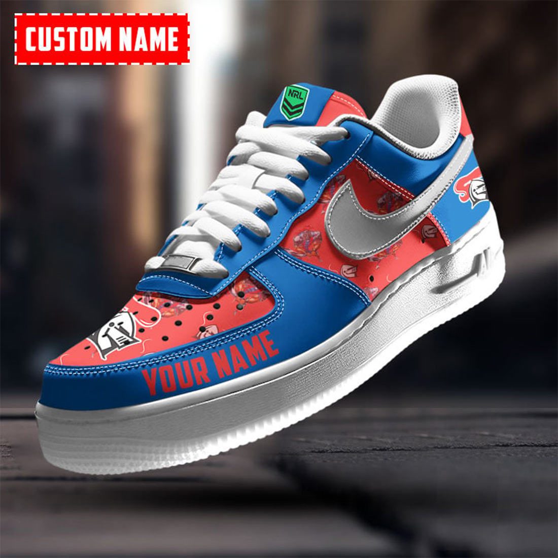 NRL Newcastle Knights Custom Name Special Edition Air Force 1 Sneakers NRL Newcastle Knights Custom Name Special Edition Air Force 1 Sneakers