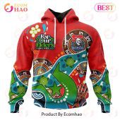 NRL Newcastle Knights Custom Name Number Special Design NAIDOC Pullover Hoodie