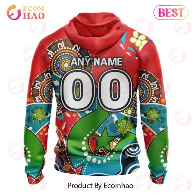 NRL Newcastle Knights Custom Name Number Special Design NAIDOC Pullover Hoodie
