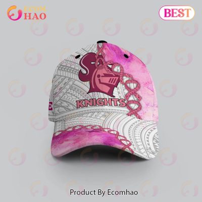 NRL Newcastle Knights Custom Name Pink Fight Cancer Classic Cap