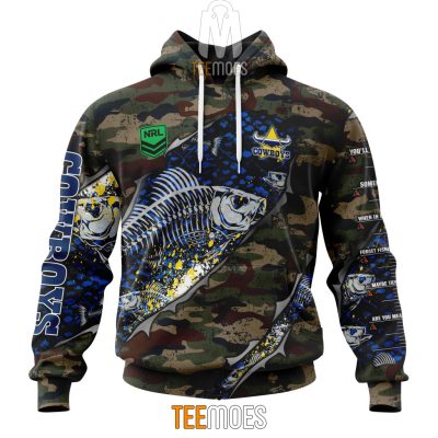 NRL North Queensland Cowboys Custom Name Number Special Camo Fishing Pullover Hoodie