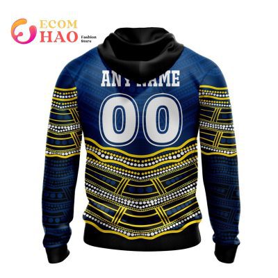 NRL North Queensland Cowboys Custom Name Number Indigenous Mascot Pullover Hoodie