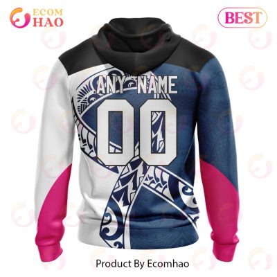 NRL North Queensland Cowboys Custom Name Number Fight Cancer Pullover Hoodie