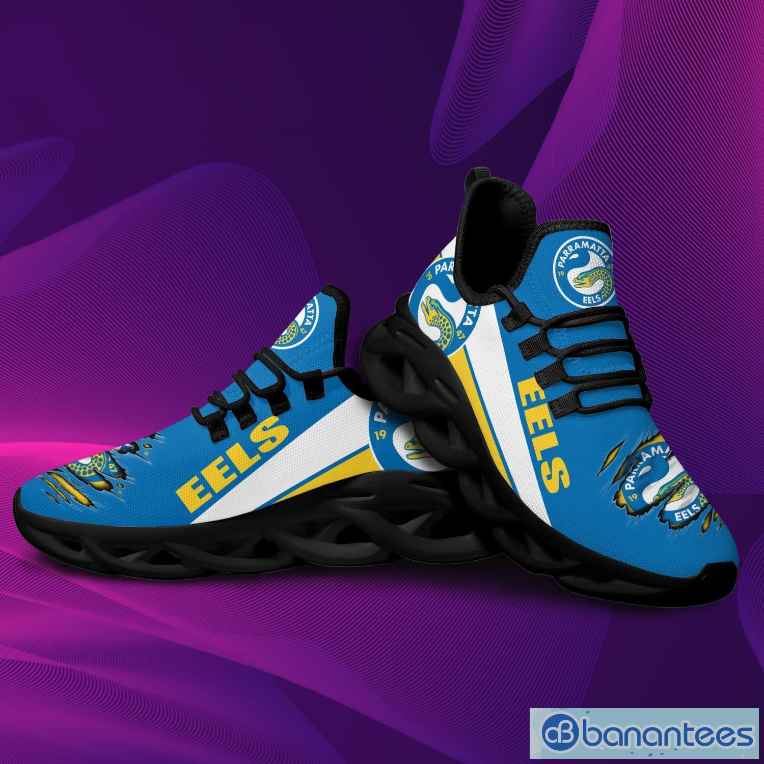 NRL Parramatta Eels Blue Yellow Max Soul Shoes V7 NRL Parramatta Eels Blue Yellow Max Soul Shoes V7