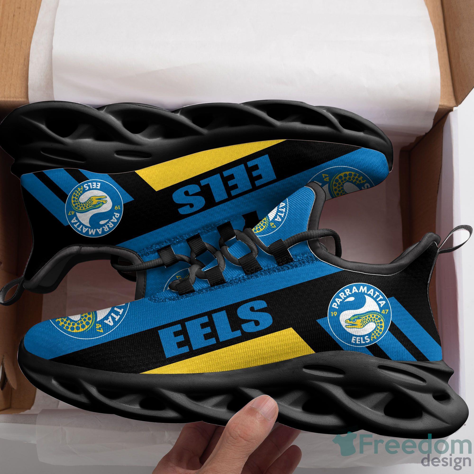 NRL Parramatta Eels Blue Black Max Soul Shoes V6 NRL Parramatta Eels Blue Black Max Soul Shoes V6