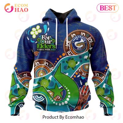 NRL Parramatta Eels Custom Name Number Special Design NAIDOC Pullover Hoodie