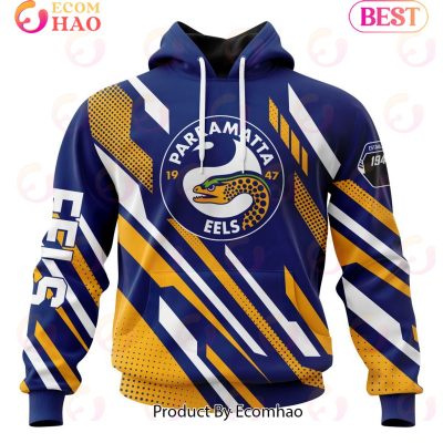 NRL Parramatta Eels Custom Name Number MotoCross Pullover Hoodie