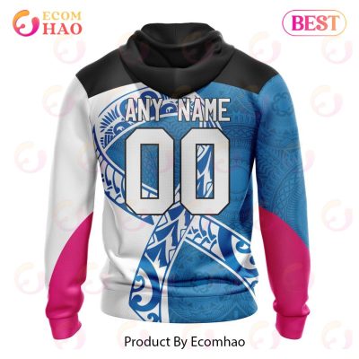 NRL Parramatta Eels Custom Name Number Fight Cancer Pullover Hoodie