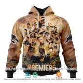 NRL Penrith Panthers Golden Legend Premiers 2022 - 2023 Back To Back Pullover Hoodie V2