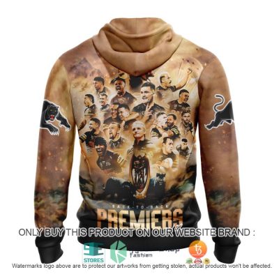 NRL Penrith Panthers Golden Legend Premiers 2022 - 2023 Back To Back Pullover Hoodie V2