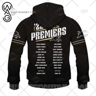 NRL Penrith Panthers Black Back To Back Premiers 2022 Pullover Hoodie