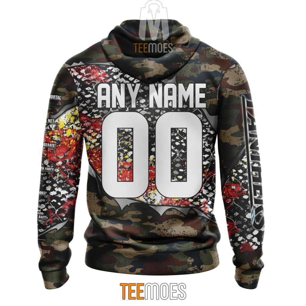 NRL Penrith Panthers Custom Name Number Special Camo Fishing Pullover Hoodie NRL Penrith Panthers Custom Name Number Special Camo Fishing Pullover Hoodie