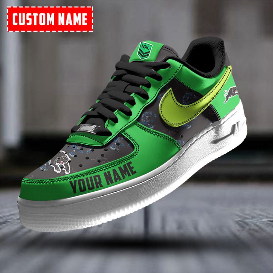 NRL Penrith Panthers Custom Name Special Edition Air Force 1 Sneakers NRL Penrith Panthers Custom Name Special Edition Air Force 1 Sneakers