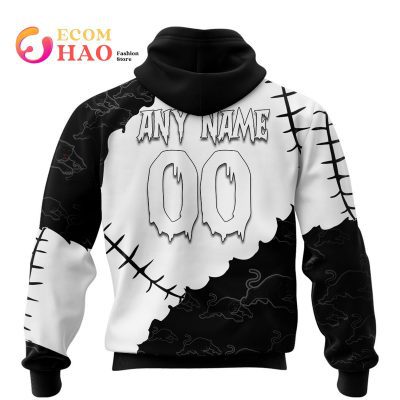 NRL Penrith Panthers Custom Name Number Halloween Pullover Hoodie V3