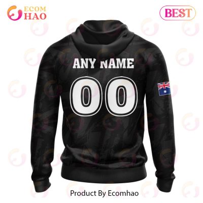 NRL Penrith Panthers Custom Name Number Flag Scratch Pullover Hoodie