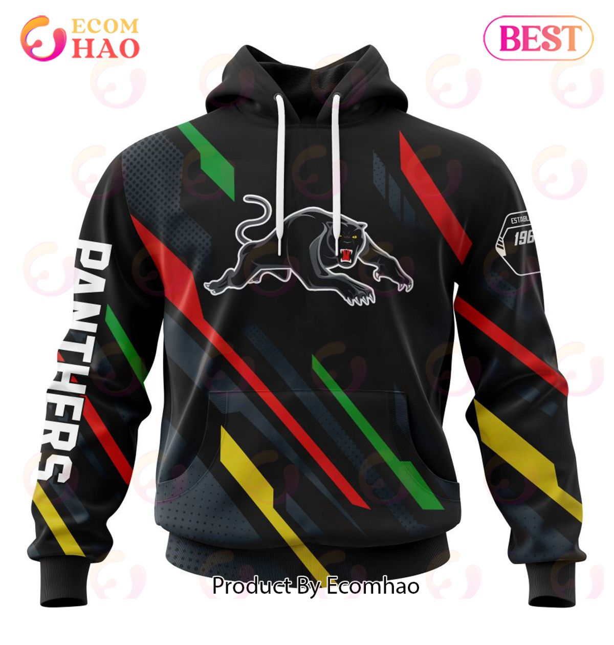 NRL Penrith Panthers Custom Name Number MotoCross Pullover Hoodie NRL Penrith Panthers Custom Name Number MotoCross Pullover Hoodie