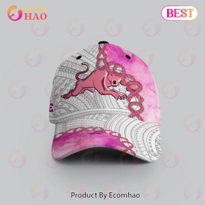 NRL Penrith Panthers Custom Name Fight Cancer Pink Classic Cap